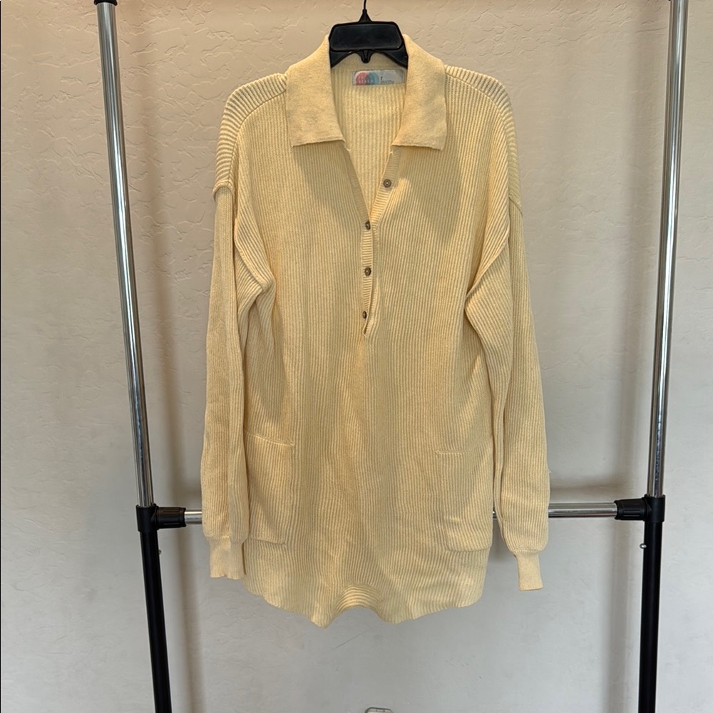 Cream Ribbed Long sleeve jumper